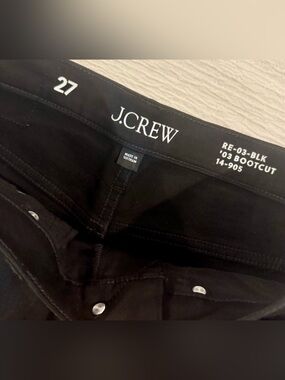 J.Crew ’03 Women’s Bootcut Jeans Black Size 27 NWOT